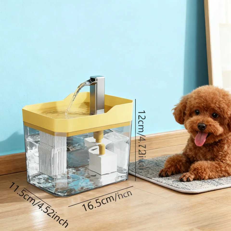 Pet Automatic Feeder and Waterer Set Fully Automatic Indoor Pet Drinking Bowl Anti-Slip Pet Water Dispenser Filter Anti-Slip M251204