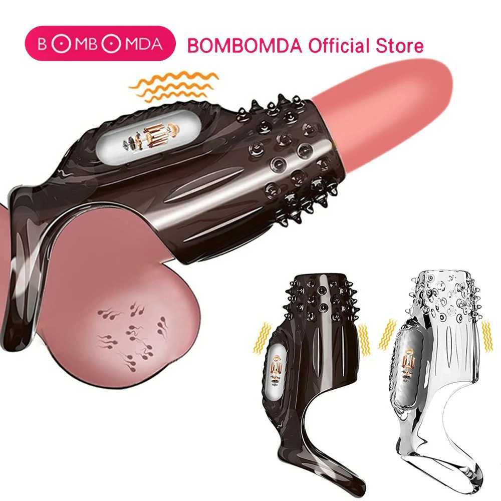 Penis Sleeve Extensions Male Enlargement Delay Vibrators Clits Massager Cock Ring Vibrating Penis Cover Sex Toys For Men