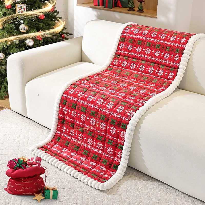 2025 Thick Christmas Red Sofa Cover Fabric Anti Slip and Cat Scratch Resistant Soft Straight Sofa Cushion Creates An Atmosphere M251204 - view 6