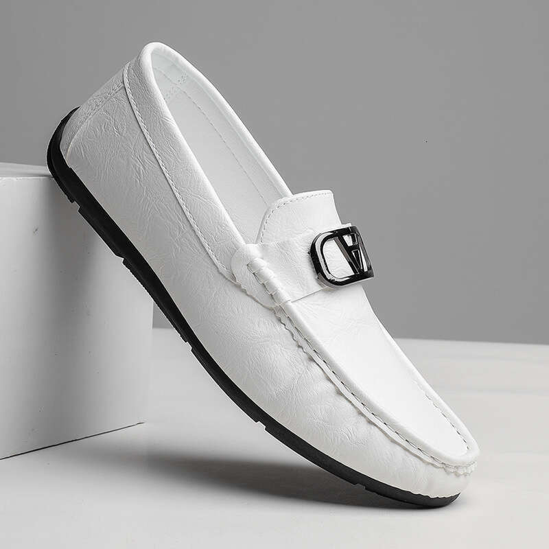 Shoes Designer New Men's Casual Leather Fashion Versatile Business Loafers Slip-On Breathable Soft Sole Shoes