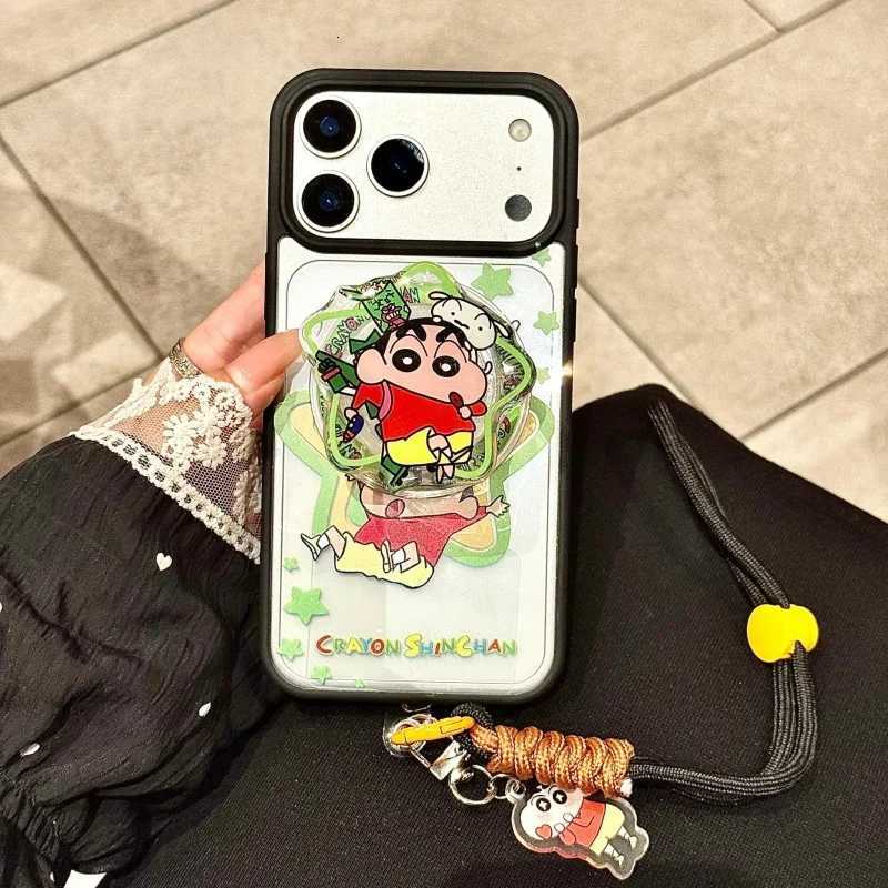 Cute Crayon Shin-chan Phone Case for iPhone 12 13 14 16 17 Pro Max Star SHINCHAN Nohara Shiro Holder Magnetic Cover H251203