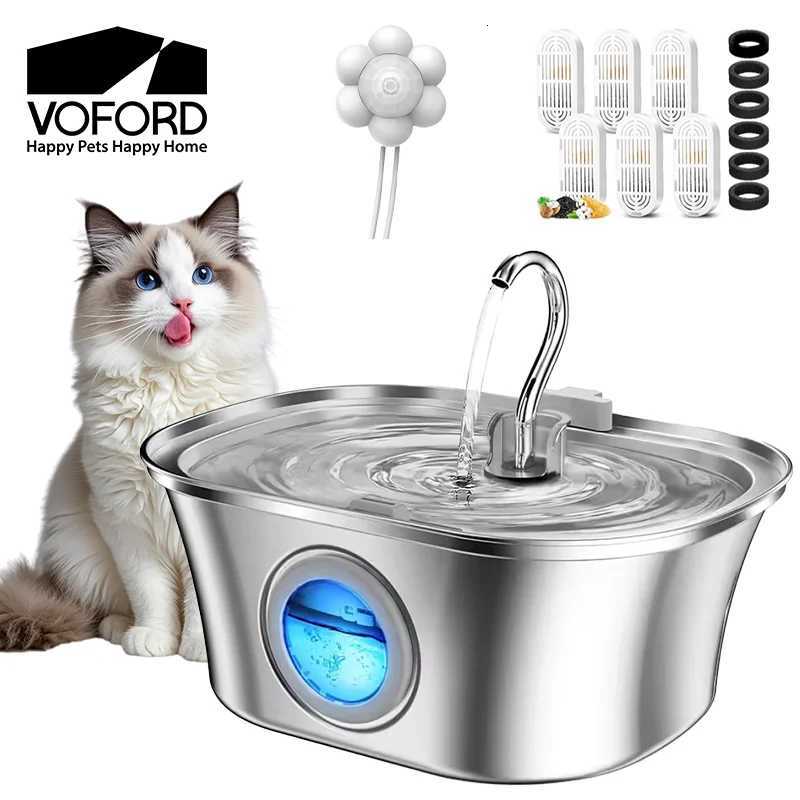 Cat/Dog Water Fountain with Water Level Window 32L Stainless Steel Boat Shape Dog Fountain Pet Water Dispenser Cat Product M251204