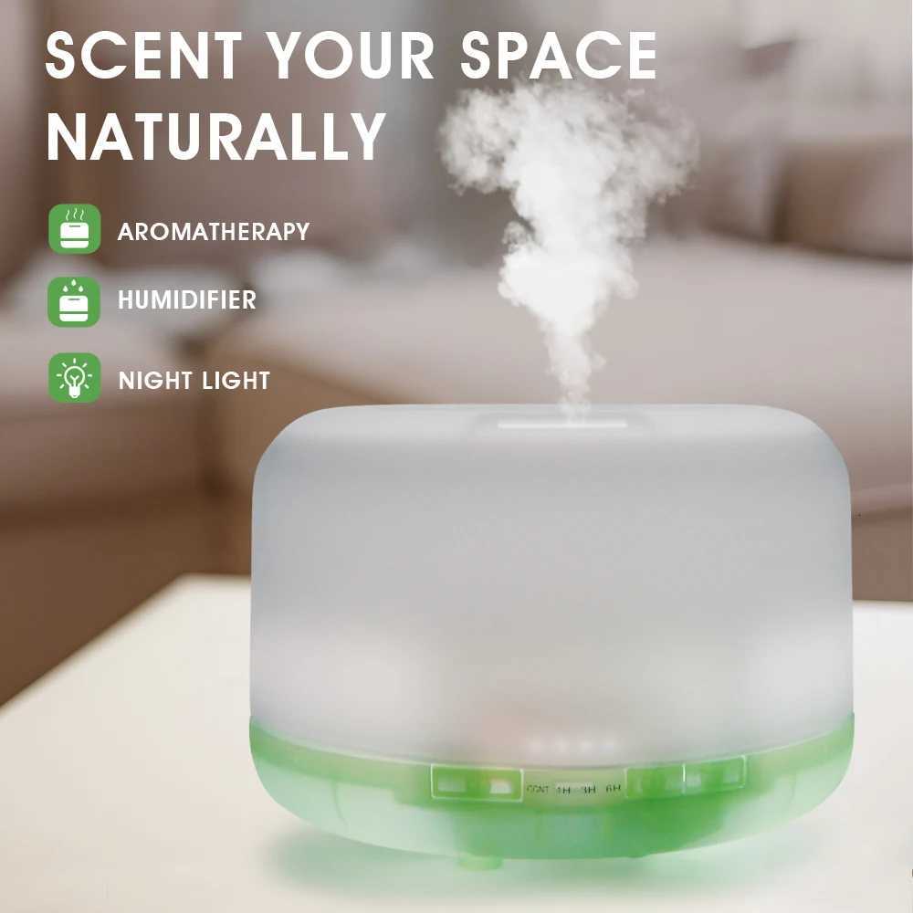 500ml Ara Diffuser Remote Control trasonic Air Humidifier USB Essential Oil Diffuser Mist Maker with LED Night Lights C251204