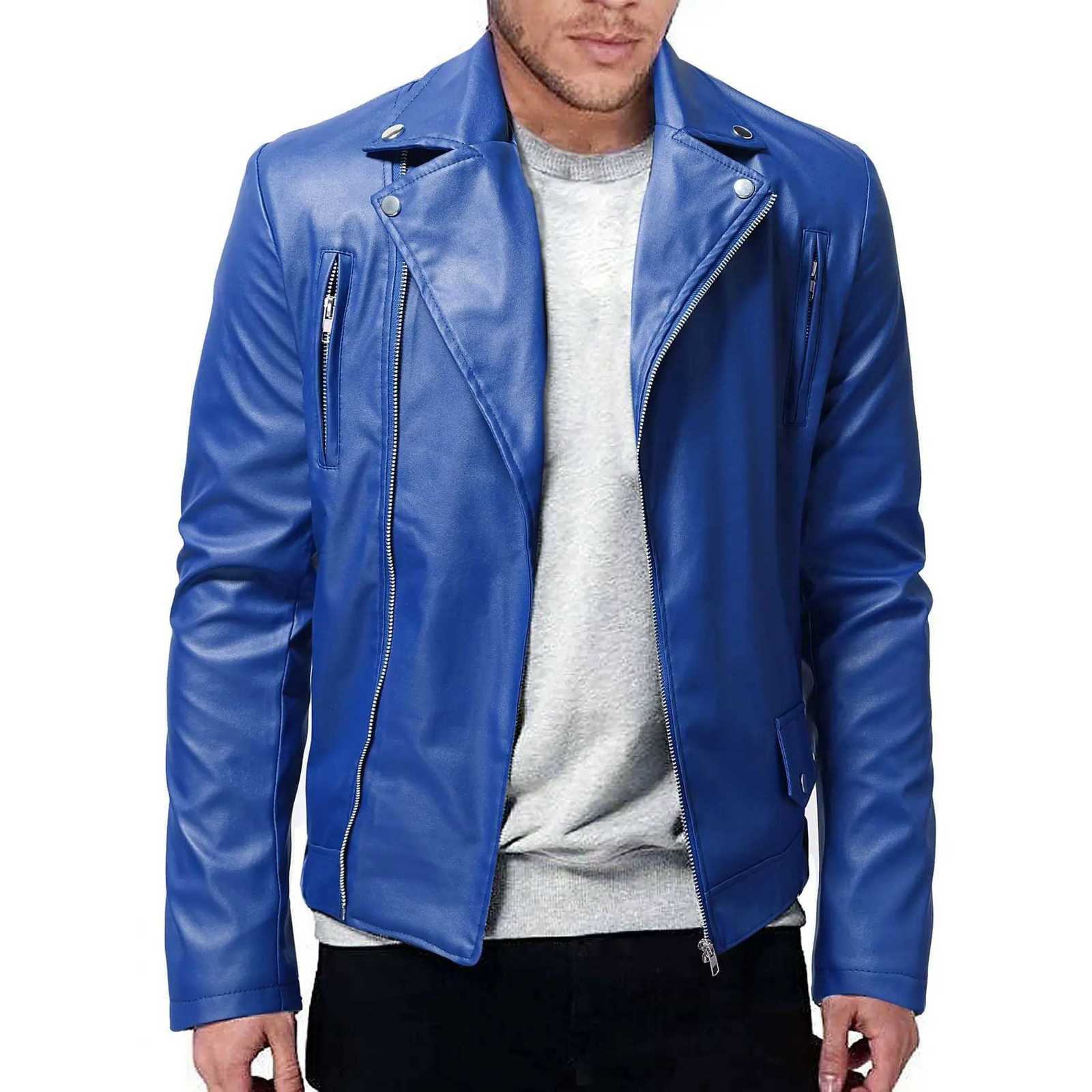 Mens Pu Leather Jacket for 2025 Spring and Autumn Newest Style Solid Color Youth Streetwear Chaquetas HombreT251204