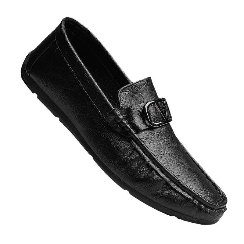 Shoes Designer New Men's Casual Leather Fashion Versatile Business Loafers Slip-On Breathable Soft Sole Shoes