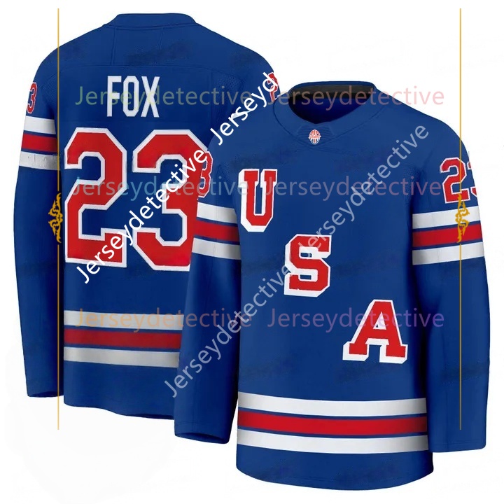 2026 USA Hockey Jersey Miller Hughes Matthew Tkachuk Jason Robertson Larkins Thompson Werenski Caufield Eichel Clayton Keller Custom Stitched