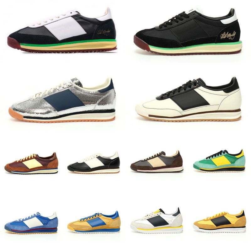 2025 Bob Marley Designer SL 72 RS Shoes Silver Metallic Collegiate Navy One Love Maroon Preloved Brown Sport Men Women Sports Low Sneakers 36-45