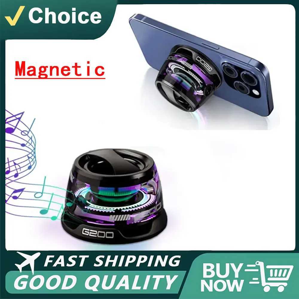 Portable Speaker G200 RGB Lighting Magnetic Speaker BT53 Mini Sound Box 7 Hours Playback Phone Holder Holiday gift C251204