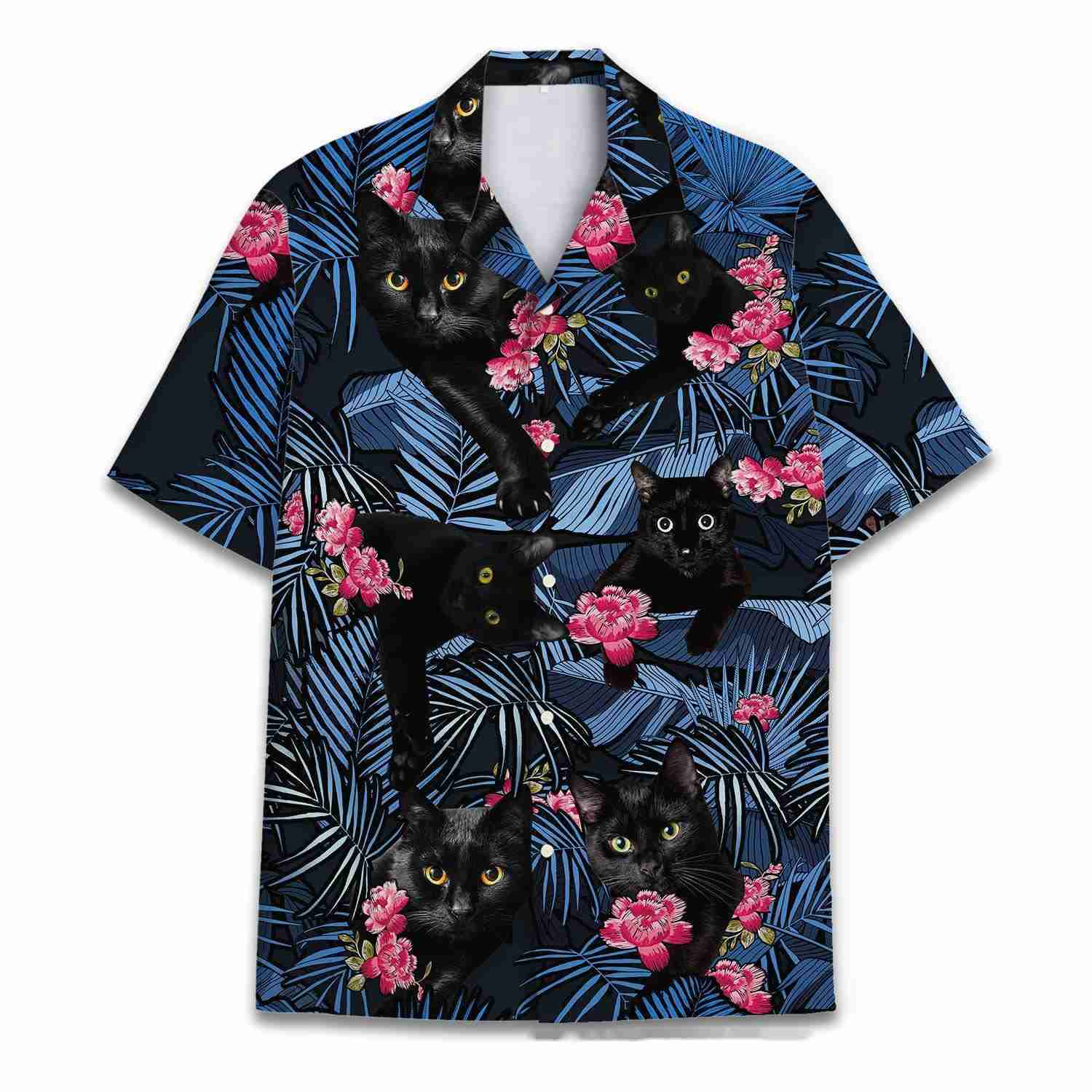 Amazon men's short-sleeved Hawaiian Cuban collar shirt casual 3D print;L251204