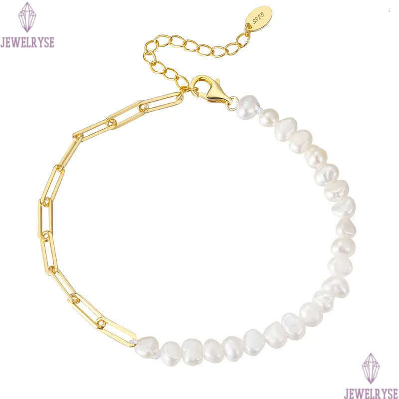 luxury 10mm natural pearl bracelet designer woman 14k gold s925 sterling silver link chain charm bracelets womens jewelry girls birthday friend chirst