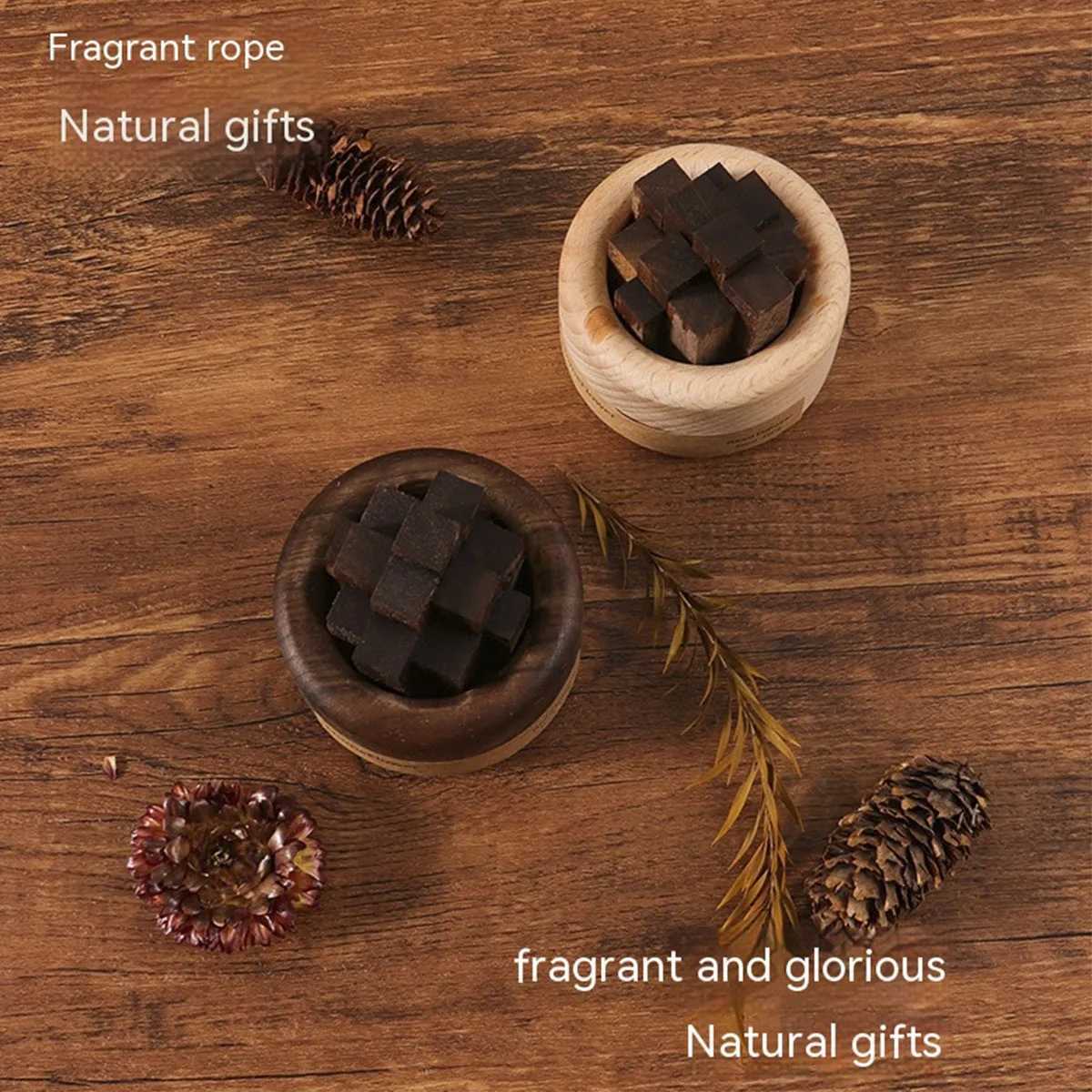 1pcs difuser essential oil wood scent diffuser 2 color Unique Wood Art Fireless Aroma Home Decoration Y251204