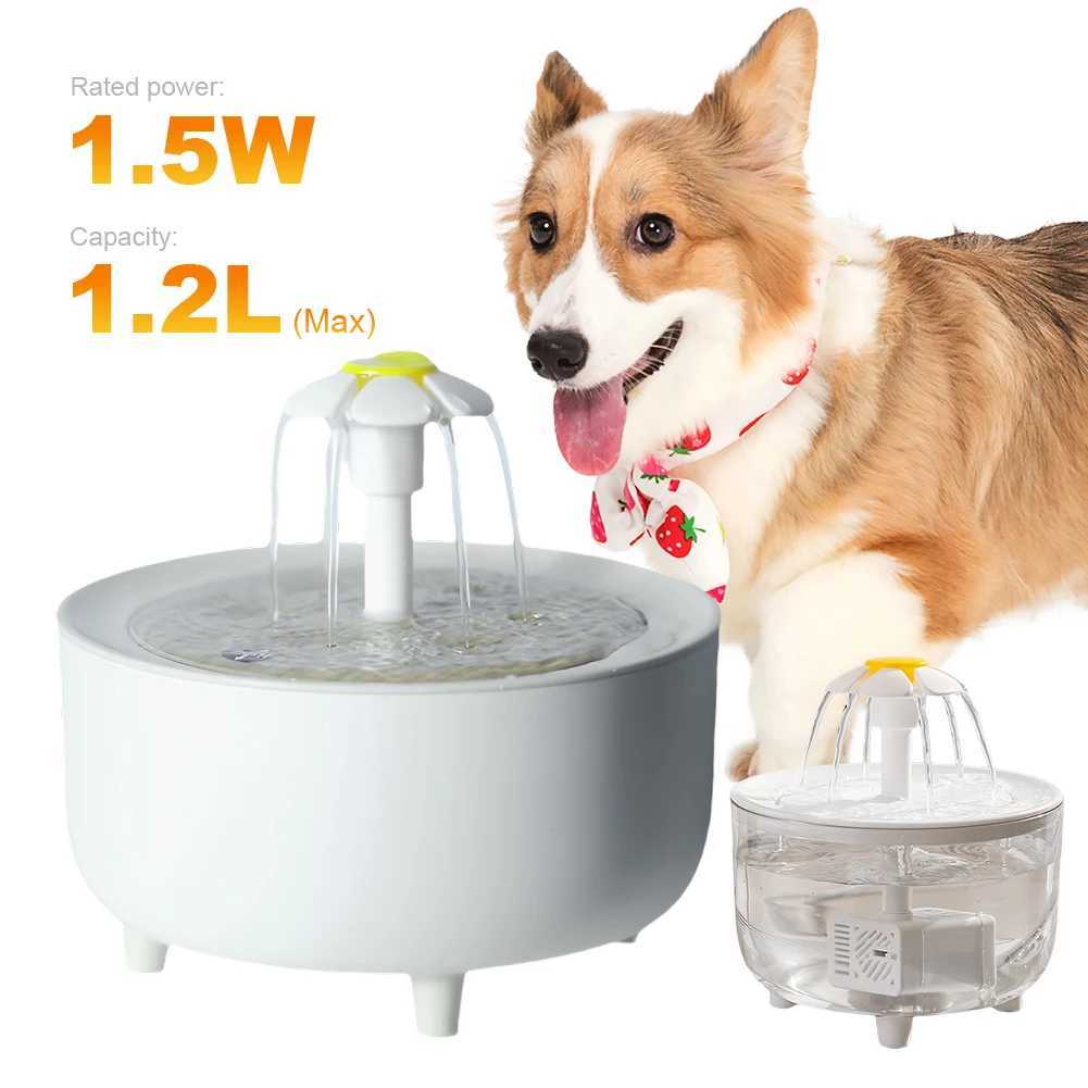 1200ml Automatic Cat Water Fountain Filter USB Electric Mute Pet Drink Bowl Pet Drinking Dispenser Drinker Cats Water Dispenser M251204