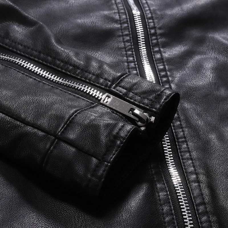 Mens leather jacket 2025 new youth Korean version trendy fashion slim fit casual mens leather jacket motorcycle jacketT251204
