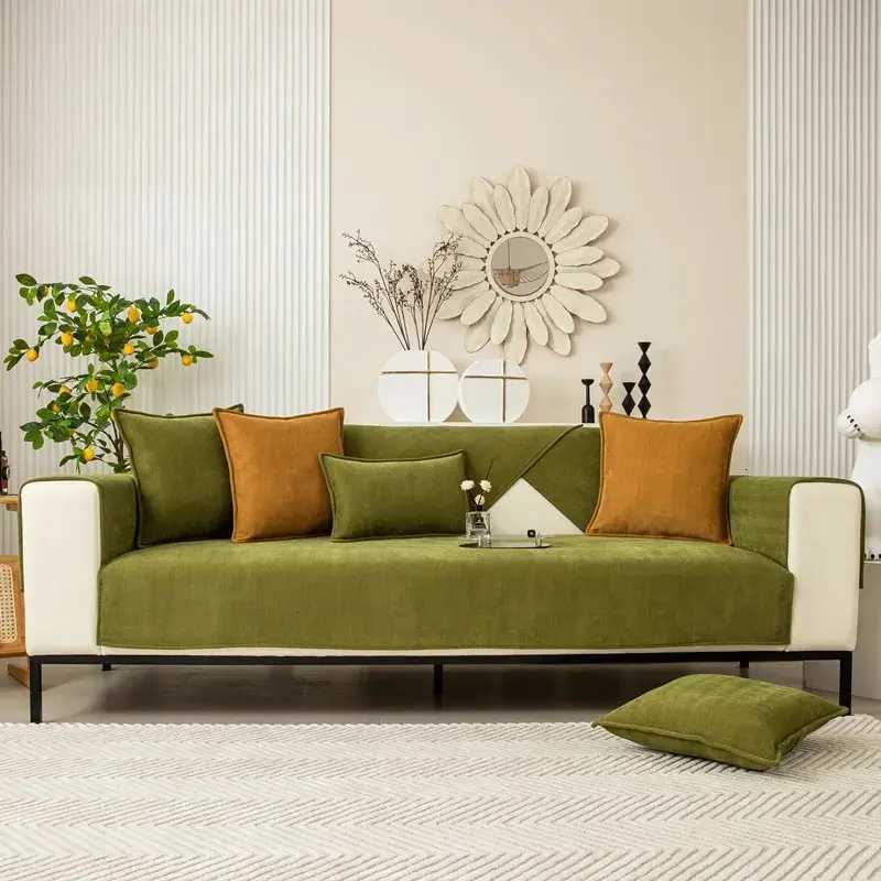 Chenille Textures Sofa Cover Universal Non-Slip Couch Cover Towel Sofa Protective Mats For Living Room Decoration Sofa Cushion M251204 - view 4