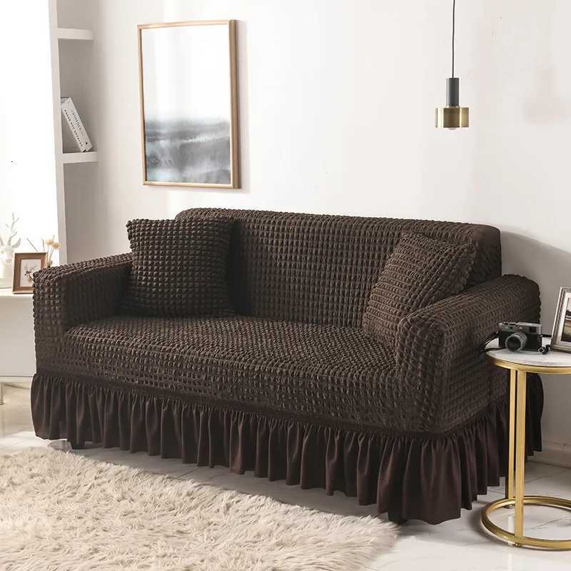 Fabric Skirt 2/3 Seater Sofa Cover 140-230cm Full Package Single Universal Elastic Sofa Slipcovers American Rustic Four Seasons M251204 - view 6