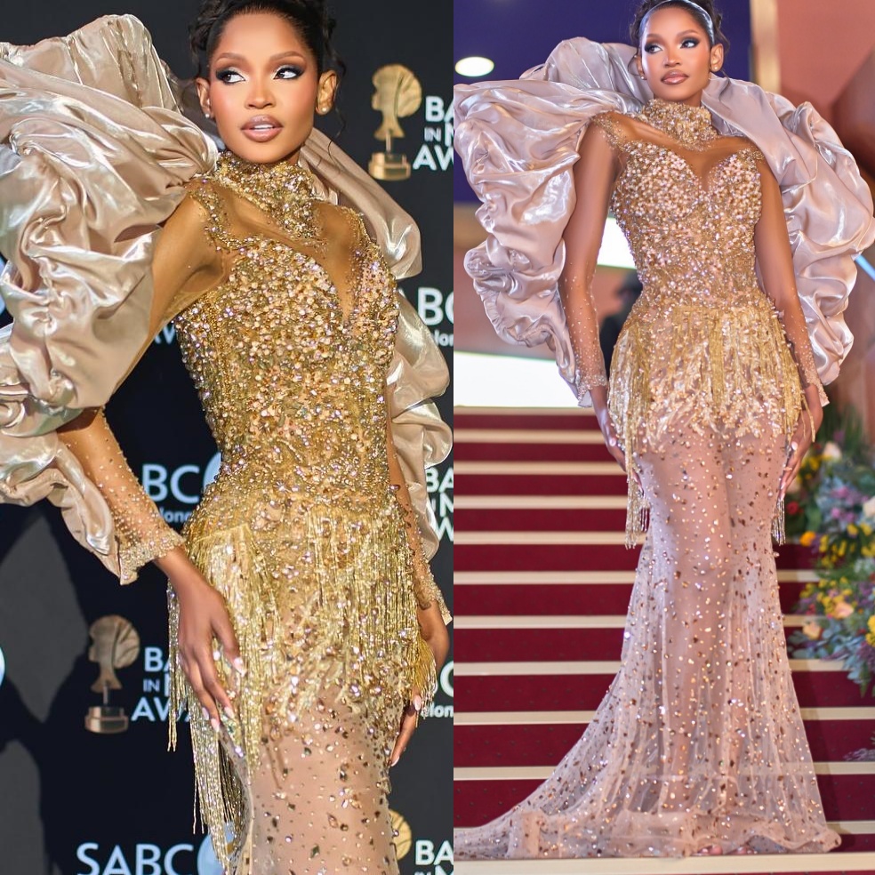 Aso Ebi Champagne Mermaid Prom Dresses 2026 Beaded Crystals Stylish Evening Formal Party Second Birthday Engagement Gowns Plus Size Dress For Special 