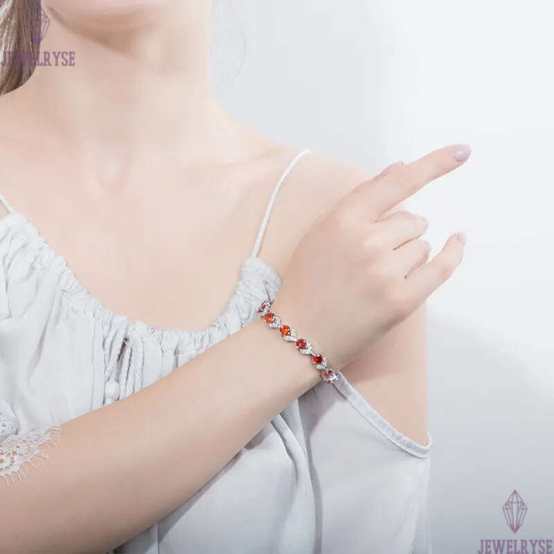 colorful diamond tennis designer bracelet woman copper round white yellow blue AAA zirconia crystal silver luxury lady bracelets womens fashion jewelr