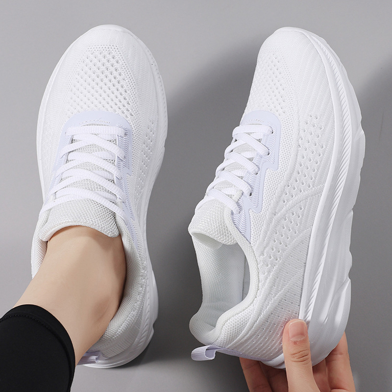 Free Shipping 2025 New design Sneakers for Women Large Size Lightweight Thick Sole Comfortable Breathable Casual Shoes