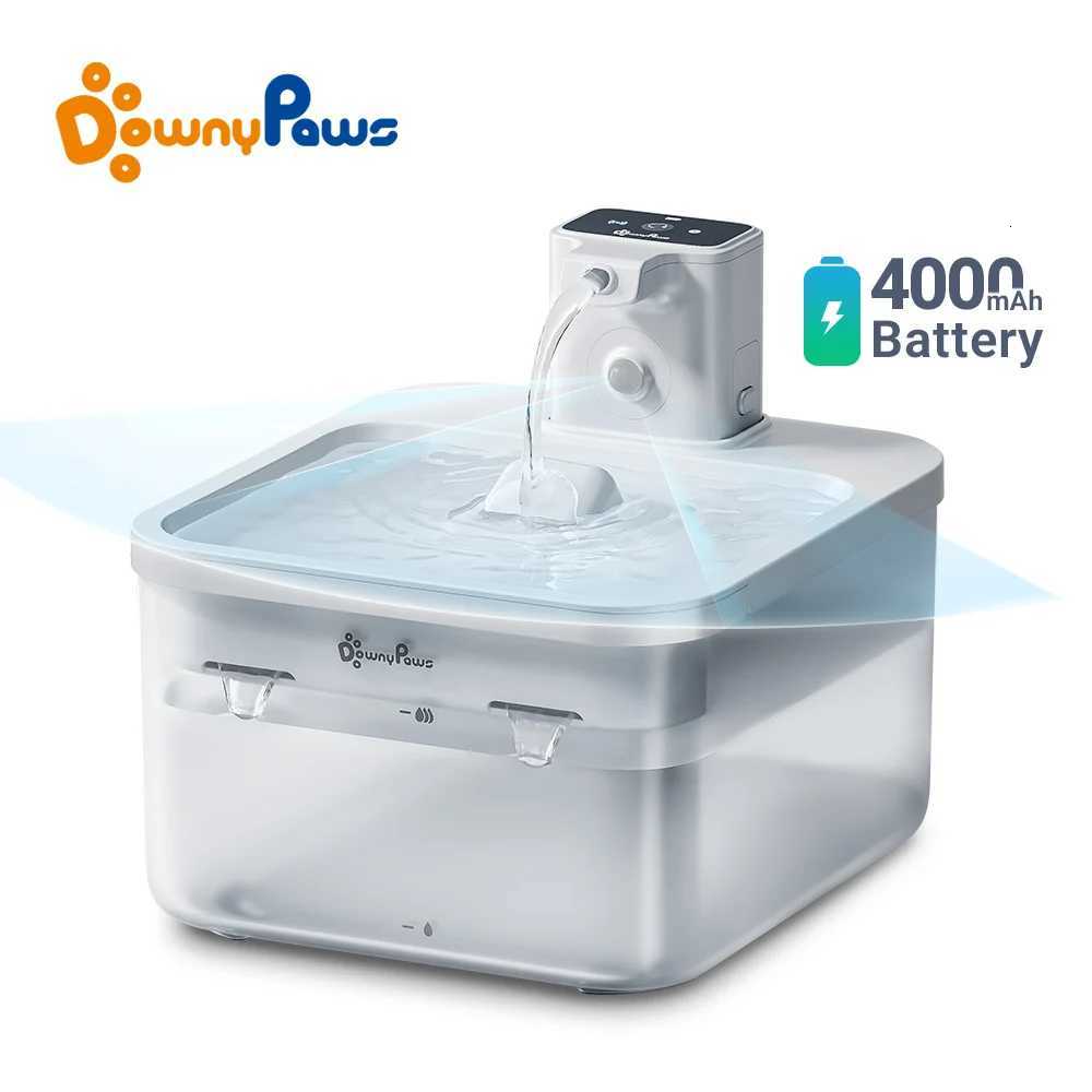 DownyPaws 25L Wireless Cat Water Fountain Battery Operated Automatic Pet Water Fountain with Motion Sensor Dog Water Dispenser M251204