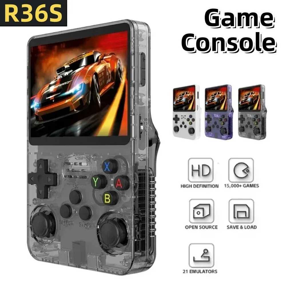 R36S Retro Handheld Video Game Console Open Source Linux System 35 Inch IPS Sn Portable Pocket Video Player 64GB Games H251204