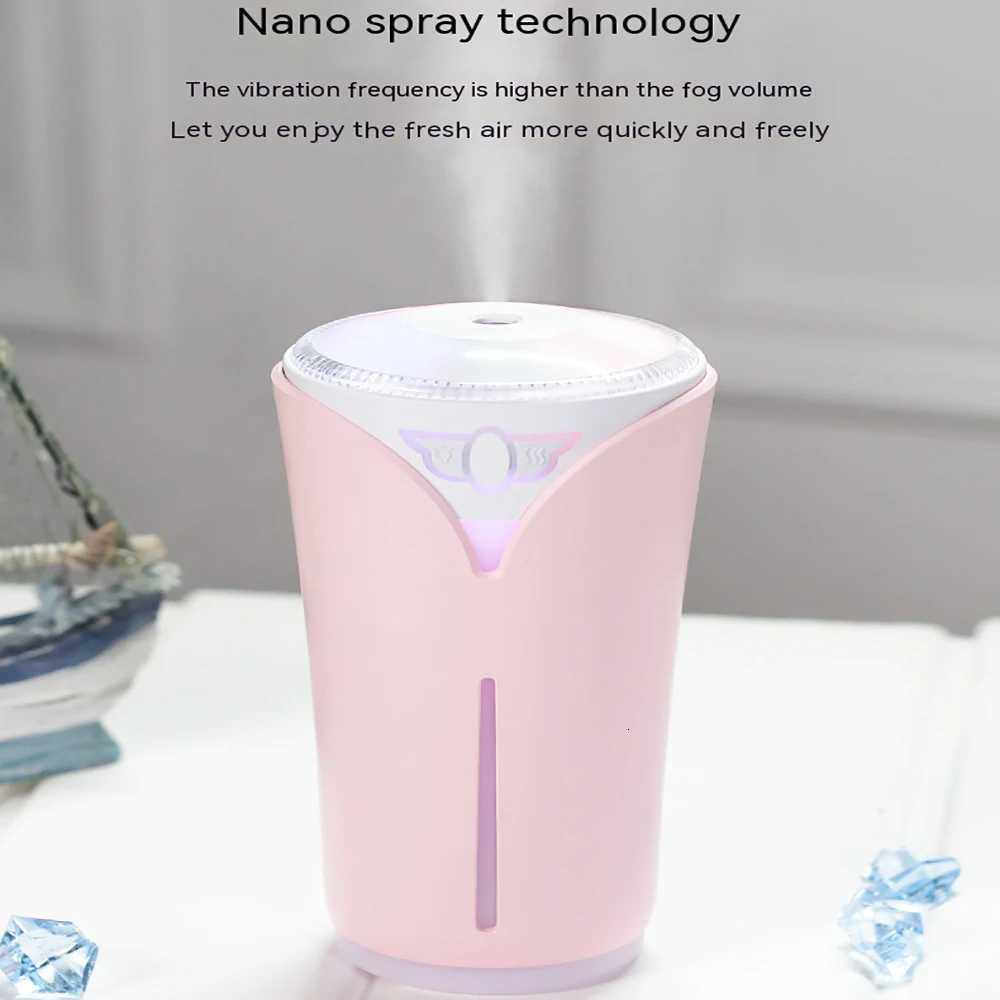 Portable Air Humidifier Mini USB Ara Diffuser With Cool LED Light Mist For Bedro He Car Plants Purifier Humificador 280ml C251204