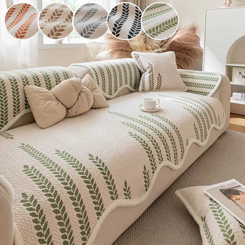 1PC-Irregular Plush Sofa Mat 2025 New Rural Style Anti slip Cushion for Living Room Sofa Dustproof Sofa Mat M251204 - view 7