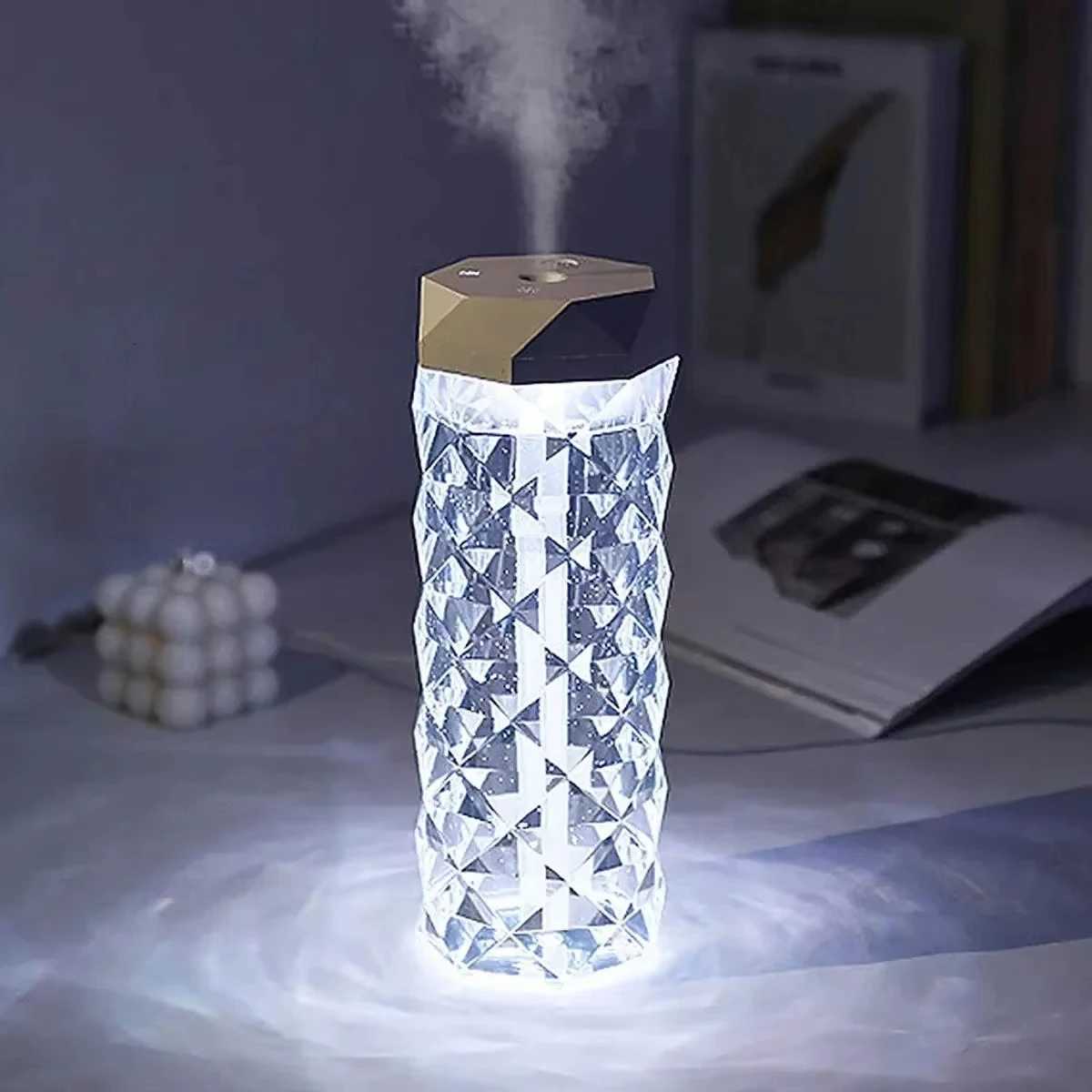 400ml Colorf USB Crystal Humidifier with Aratherapy and Air Purification for Bedro and Desktop C251204