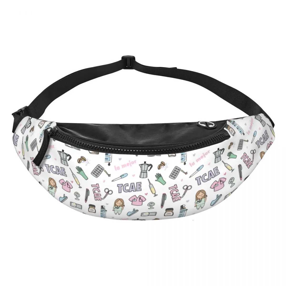 Enfermera En Apuros Doctor Nurse Medical Fanny Pack Women Men Custom Crossbody Waist Bag for Running Phone Money PouchT251204