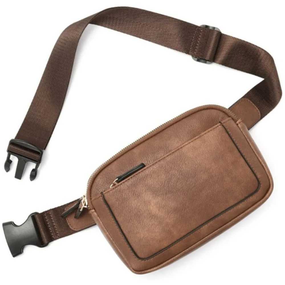 Korean Style Womens Fanny Pack Adjustable Strap PU Leather Women Waist Bag Clutch Bag Card Pocket Women Belt Bag OutdoorT251204