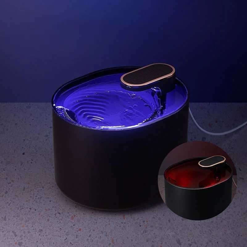 3L Cat Water Fountain with Motion Sensor Automatic Dog Water Dispenser with LED Light Ultra Silent Pet Drinking Water Fountain M251204 - view 1