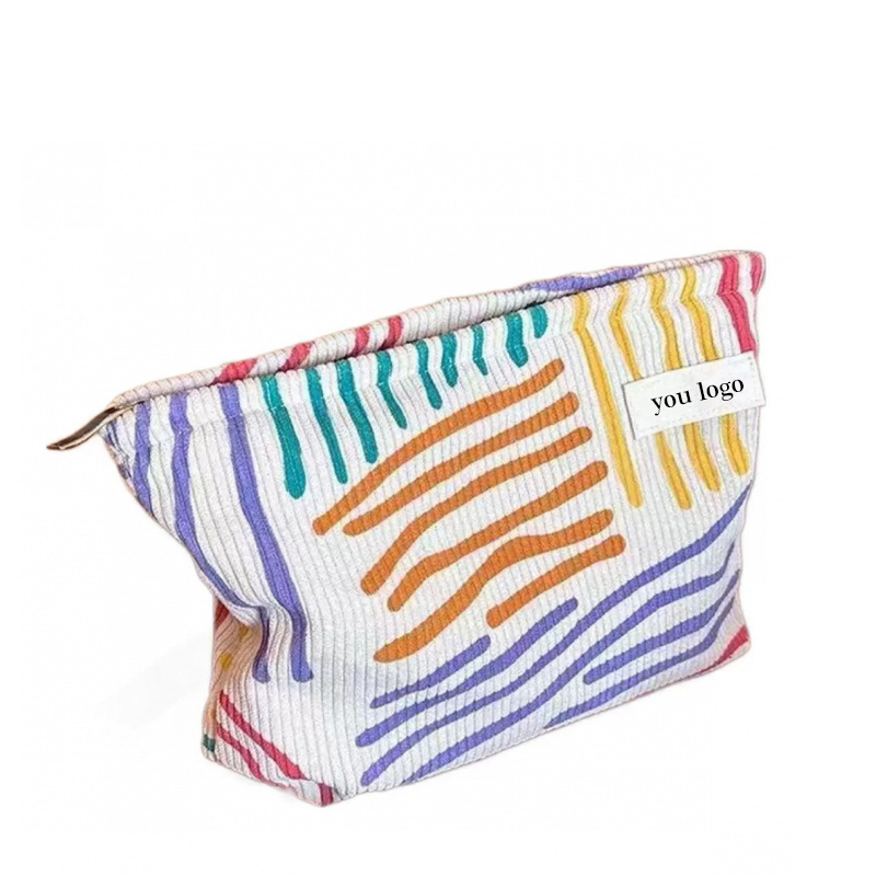 Canvas Cosmetic Bag Large Capacity Luxury Clutch Organizer Storage Pouch & Coin Purse