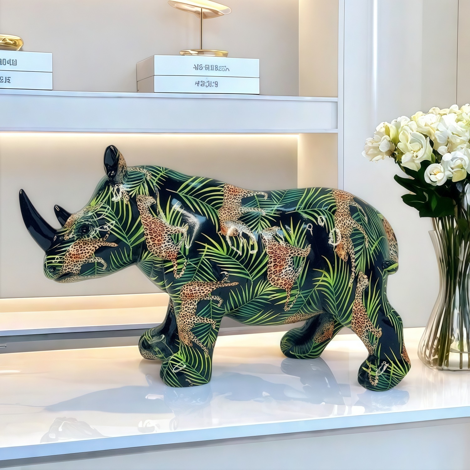 Modern Creative Bull Terrier Art Fluorescence Spray Color Statue Home Decoration Pet Statue Dog Desktop Home Furnishing Ornament 240920