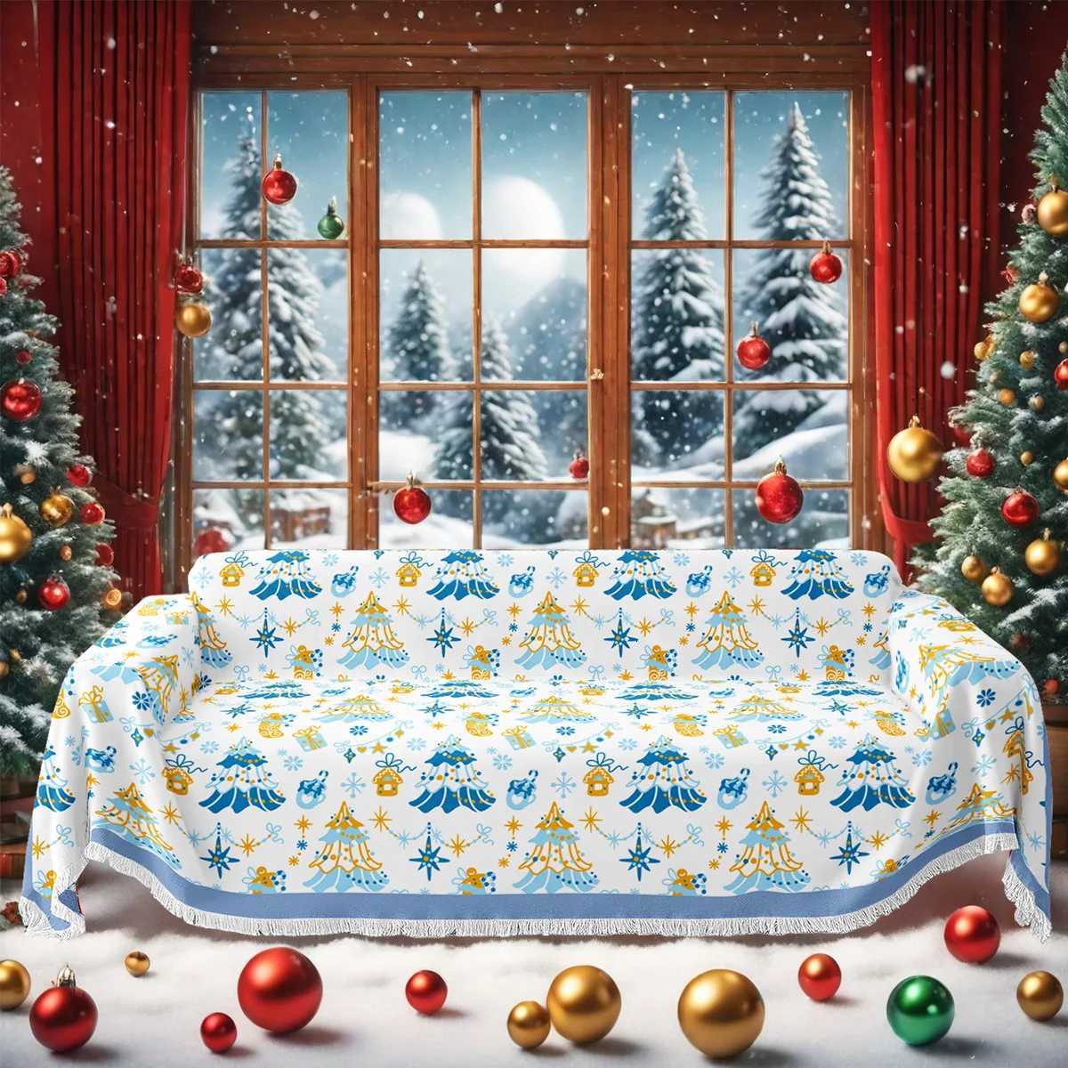 2026 Christmas Sofa Covers Cat-Proof All-season Universal Sofa Cover Living Room Sofa Throw Blanket Christmas Decorations M251204 - view 5