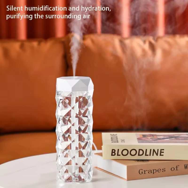 Air humidifier 500ML crystal color lamp aratherapy spray essential oil diffuser household humidifier with night light C251204