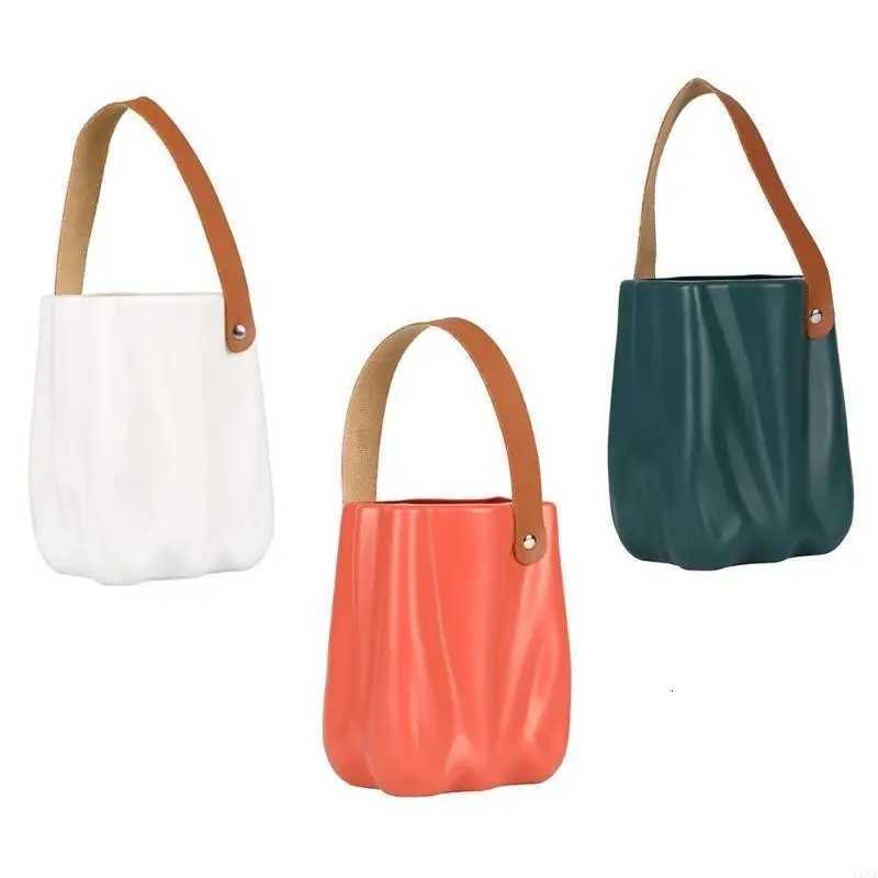 Creative Handbag Vase Plastic Flower Vase Easy To Clean And Use Flower Arrangement Vase For He Decoration Enthusiast H251204