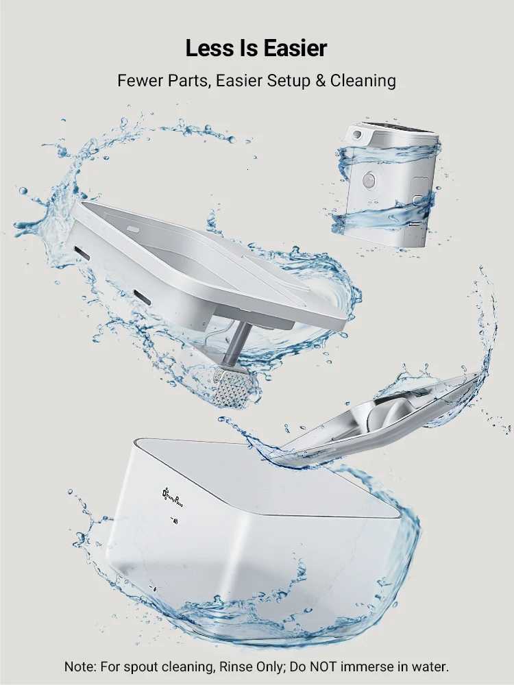 DownyPaws 25L Automatic Stainless Steel Cat Water Fountain 4000mAh Wireless Pet Drinker Battery Sensor 2 in 1 Dispenser M251204 - view 7