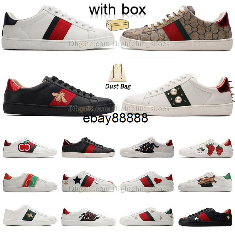 gg fashion Shoes Cartoons Italy bee Casual Shoe Genuine Leather Snake Embroidery Tiger Classic Men women famous outdoor party coach gucciis guccishoe guccily J FYKU