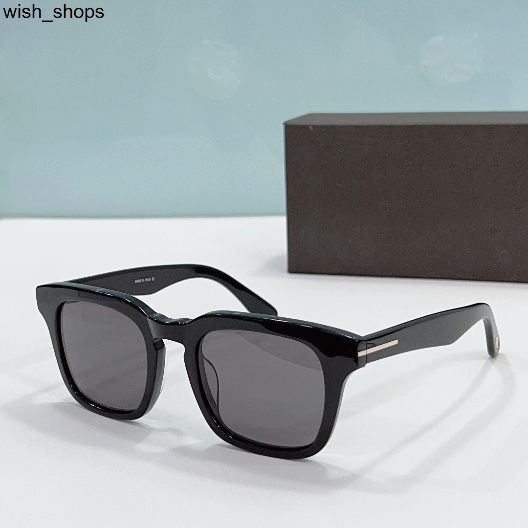 0751 Shiny Black Smoke Sunglasses for Men Dax Glasses gafas de sol Designers Sunglasses UV400 Eyewear with Original Box TF Tom''ford''fordd''Sunglasses OTAK