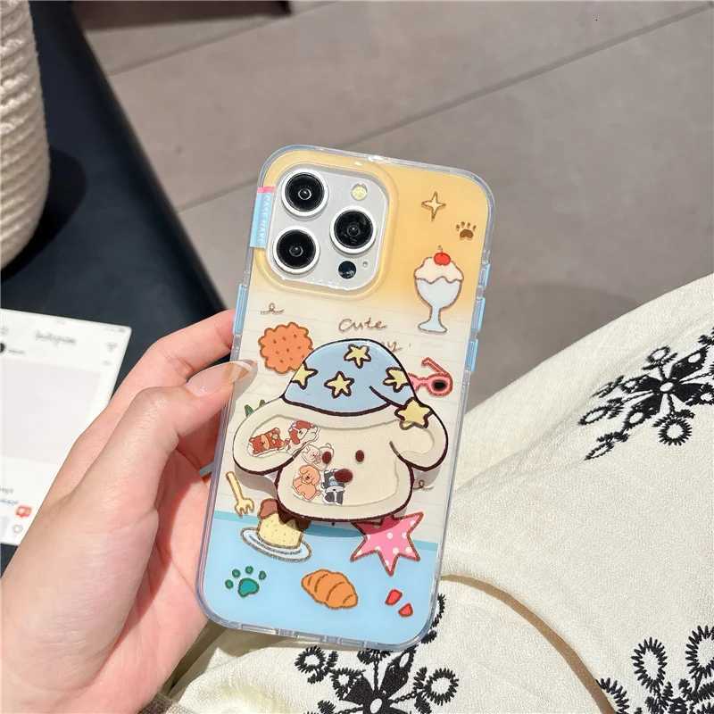 Kawaii Cartoon Dog Magnetic Phone Case For iPhone 16 Pro Max 14 15 Pro Cover with Shaking Stand For Cases H251203