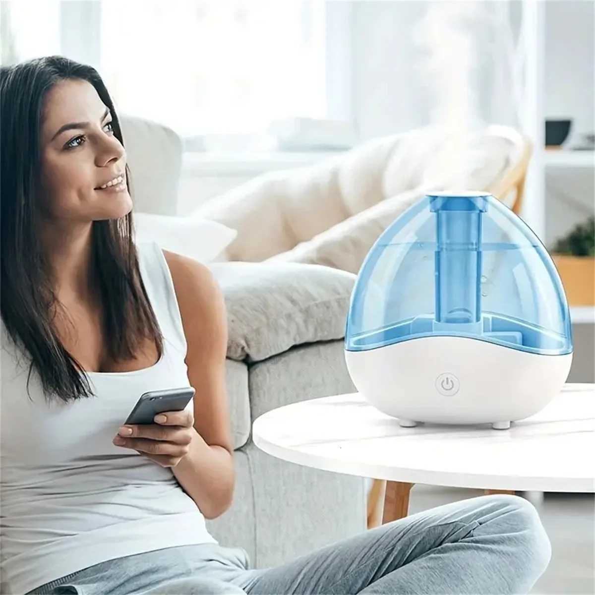 1500ML/5073oz Air Humidifiers Large Capacity 360 Rotation NozzleAuto-Shut Off USB Humidifier With 7- Night Lights C251204