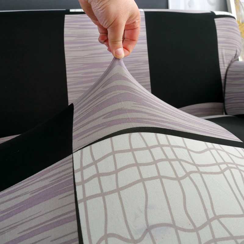 1pc Elastic Printed Sofa Slipcover With Skirt Sofa Cover Couch Cover Furniture Protector Bedroom Office Living Room Home Decor M251204 - view 6