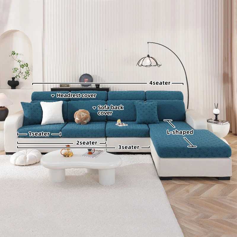 Elastic Sofa Cover Luxury Adjustable Elastic Couch Cover for Living Room Sofa Seat Cover 1 2 3 4 seat l shaped full set M251204 - view 7