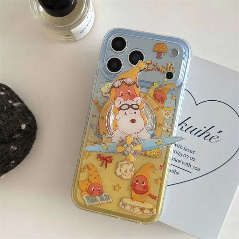 Kawaii Cartoon Star Magnetic Phone Case For iPhone 17 16 Pro 14 15 Pro Max 17 Cover with Stand For Cases Shockproof Fund H251203
