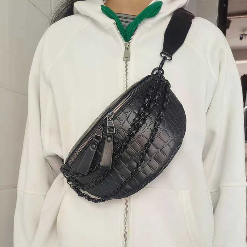 Fashion Waist Bag Women Crossbody Chest Bag Crocodile pattern PU Leather Fanny pack Female travel small Shoulder Bag Phone PurseT251204