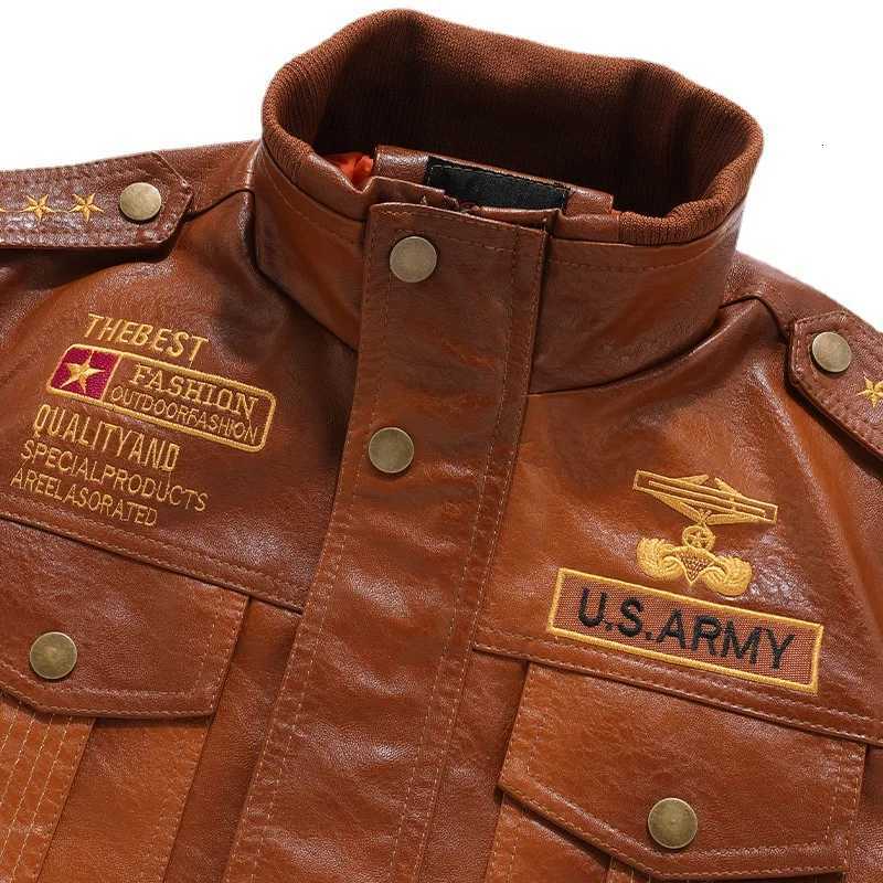 New Loose Large Size Mens PU Jacket Motorcycle Racing Suit Trendy Mens Leather Jacket Five-pointed Star Tooling JacketT251204