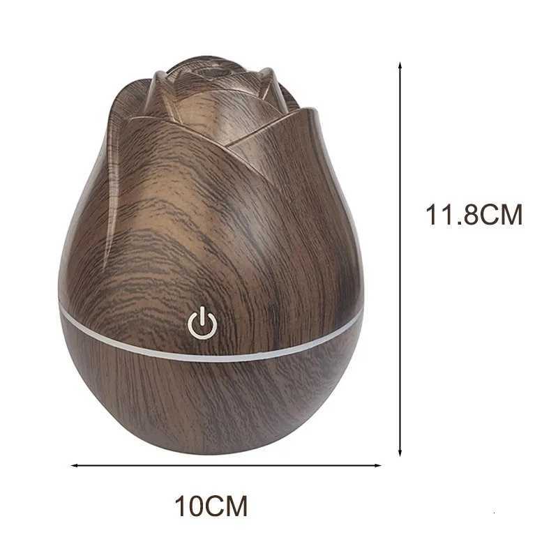 Rose wood grain humidifier USB car silent bedro water replenishment colorf gradient light aratherapy hine C251204
