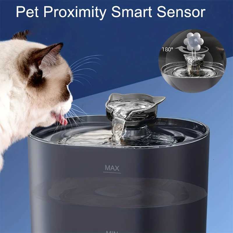 Cat Fountain Pets Water Fountain Cats Dispenser Auto Filter USB Electric Mute Cat Drinker Bowl Recirculate Filtring Drinker M251204