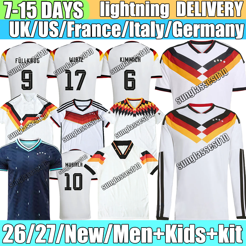 Soccer Jerseys Deutschlands trikot Retro trikot Wirtz Kimmich HAVERTZWoltemade Germany soccer jersey FULLKRUG Adeyemi SANE football shirt Men kids kit XXXL 4XL