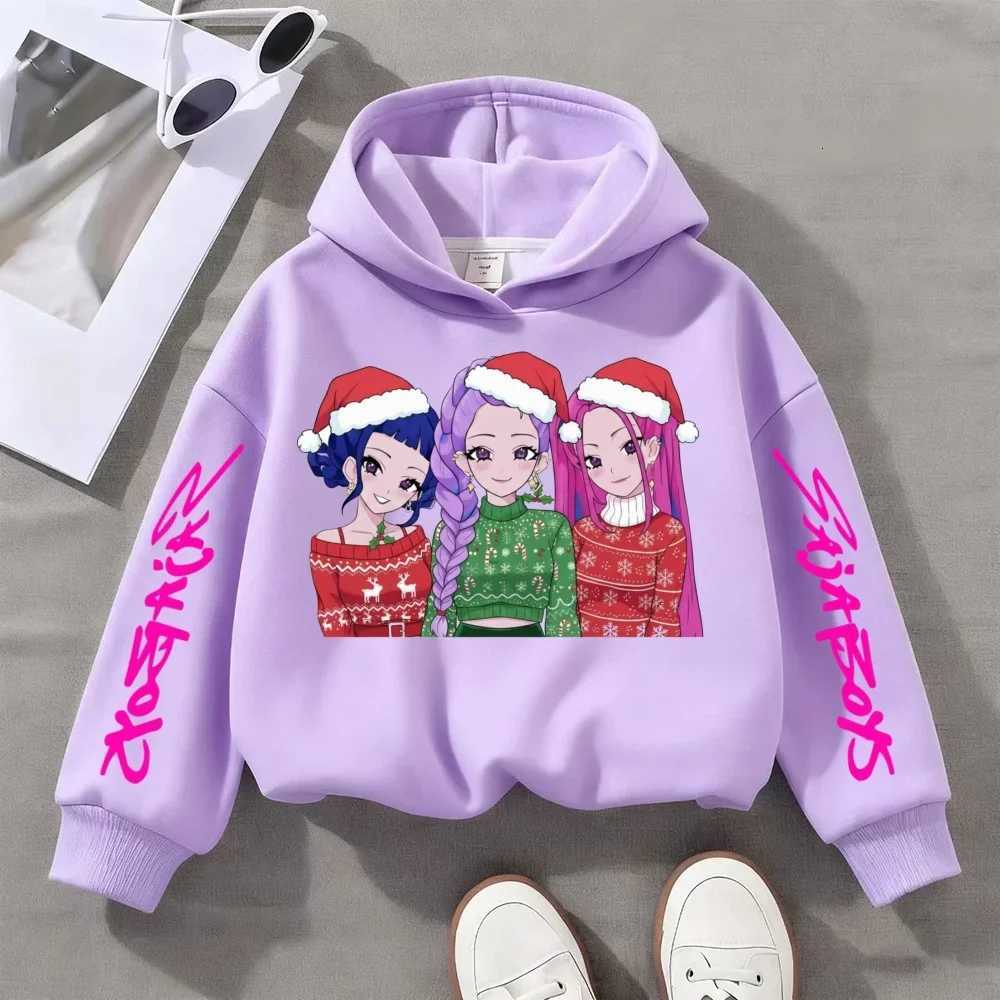 KPop Demon Hunter Christmas Childrens Sweater Autumn New Boys Girls Fashion Street Pullover Childrens Clothing entry luxW251204