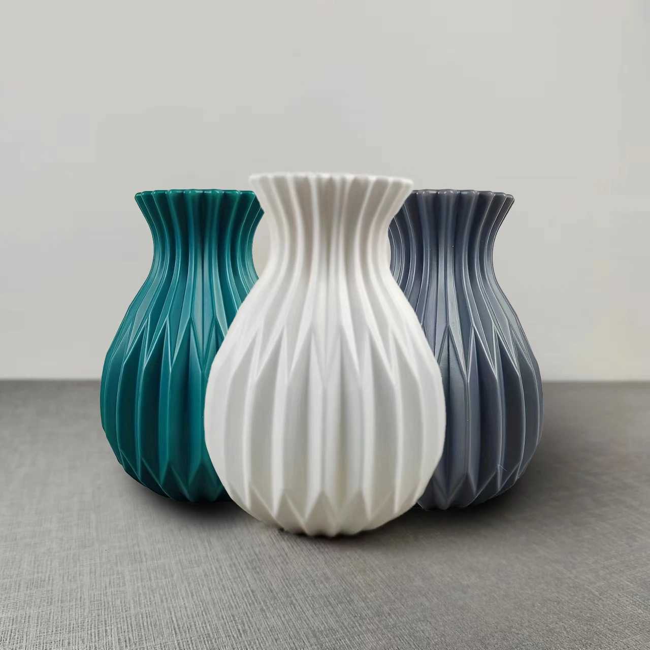 1pc Water Ctivation Imitation Ceramic Plastic Vase Living Ro Plastic He Vase Modern Minimalist He Decor H251204
